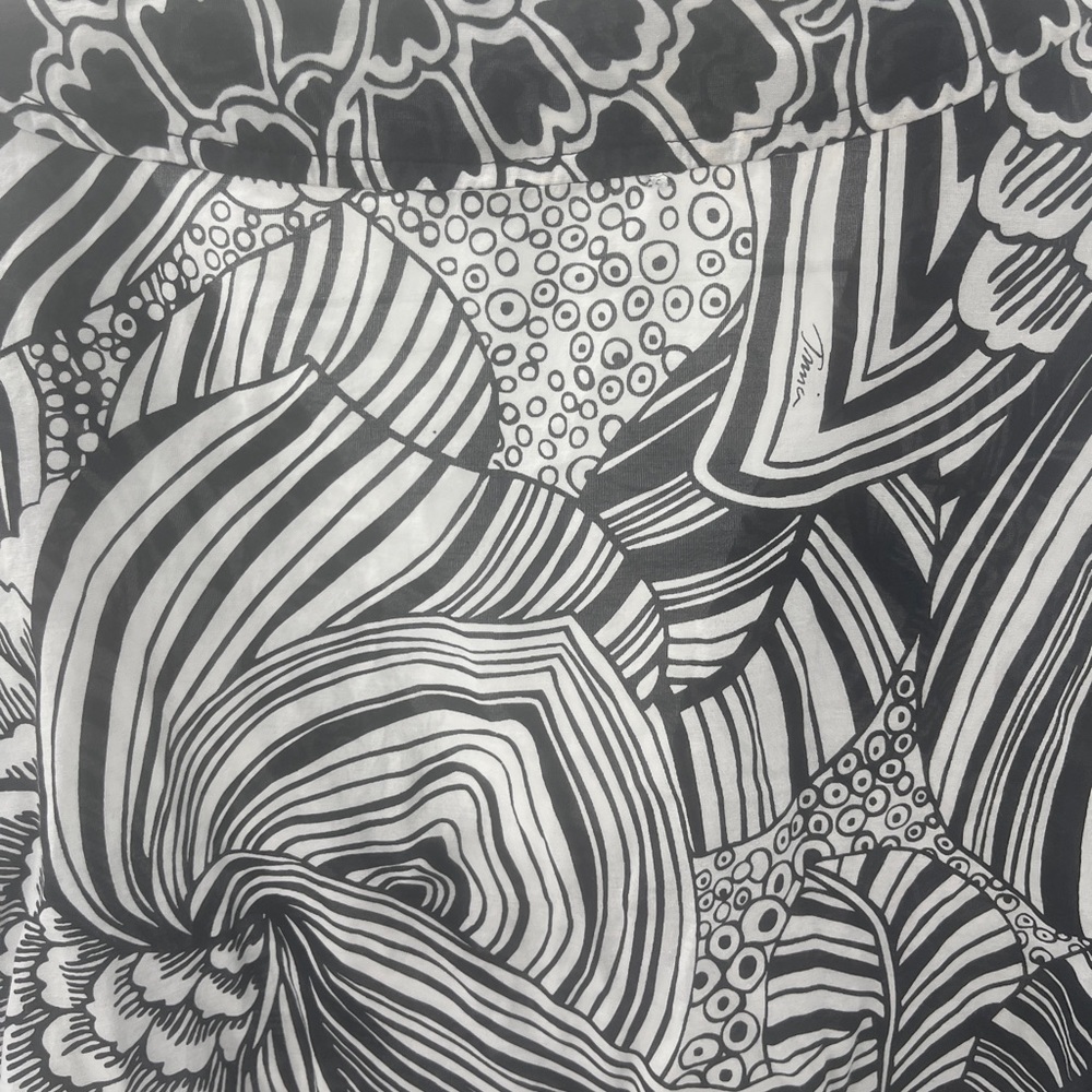 Trina Turk Cotton and Silk Sheer Tunic - Size Medium - Picture 5 of 12